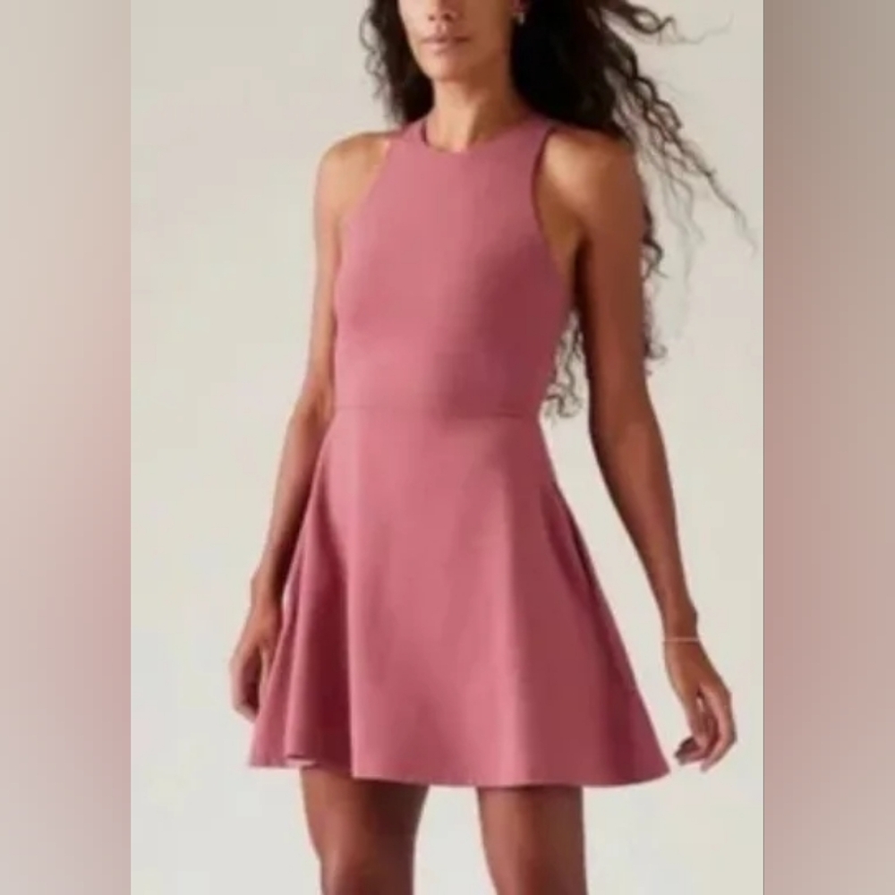 Athleta Conscious Dress In Berry Rose, Phone Pocket, Small, NWT